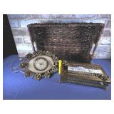 (3 PCS) NICE VINTAGE DECOR: WOVEN TRAY, STYLEBUILT