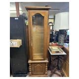 MAPLE LIGHTED DISPLAY CASE - NO SHELVES