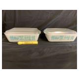 (2X) PYREX REFRIGERATOR DISHES WITH LIDS -
