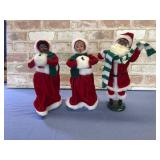 (3X) VINTAGE CAROLER FIGURINES, NOS; 1995-96