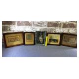 SELECTION OF 5 PIECES MINIATURE WALL ART