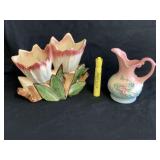 (2 PCS) POTTERY VASES - 1 MARKED HULL AND