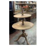 VINTAGE 3-TIERED OCCASIONAL TABLE; 22"D X 40"H