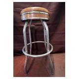 VINTAGE COSCO BARSTOOL WITH METAL BASE &