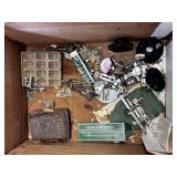 BOX LOT OF ASSORTED SEWING SUPPLIES