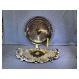 (2 PCS) SILVERPLATED SERVING PIECES - 1 TRAY W/