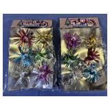 (2 PKGS -12 PCS) VINTAGE SANTA LAND DECORATIONS