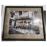 FRAMED & MATTED STREET SCENE PRINT SIGNED