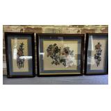 (3 PCS) WOOD FRAMED CROSS STITCH WALL ART