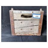 VINTAGE WOOD & METAL MILK CRATE