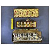 3 VINTAGE SETS PORCELAIN CHRISTMAS BELL