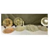 (32 PCS) GLASS PLATES - 1 CLEAR DIVIDED DISH,
