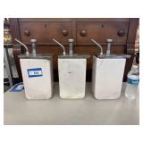 SET OF 3 VINTAGE PORCELAIN SODA FOUNTAIN SYRUP