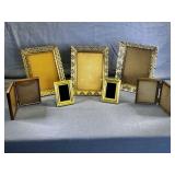 (8 PCS) VINTAGE GOLD METAL PICTURE FRAMES