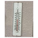VINTAGE TCA TRU-TEMP METAL WALL THERMOMETER