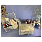 BOX LOT: 5 CONTAINERS-THREAD & SEWING