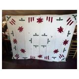 HANDBEADED FELT CHRISTMAS TABLE CLOTH