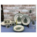 (2 BOXES) SPODE CHRISTMAS TREE PATTERN 12 PC