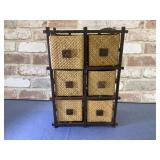 SMALL, TABLETOP VERSION OF A WOOD TOWER WITH