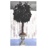 FEATHER TOPIARY IN COMPOSITE URN