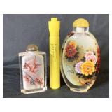 (2 PCS) REVERSE PAINTED CHINESE SNUFF BOTTLES
