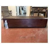 WOOD PRIMITIVE UNDERBED BEDDING BOX WITH