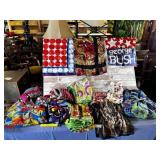 14 PCS ASSORTED VINTAGE COLORFUL SCARVES / WRAPS