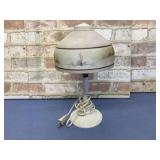 ANTIQUE REVERSE PAINTED BEDSIDE LAMP, ELECTRIC;