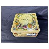 TIN WITH VINTAGE METAL BRUSH ROLLERS & PINS