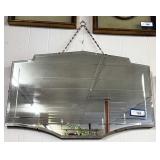 ANTIQUE FRAMELESS MIRROR WITH BEVELED EDGE