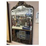 VINTAGE ORNATE FRAMED BEVELED MIRROR