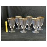 (6 PCS) DOUBLE GOLD RIMMED ICE TEA GLASSES