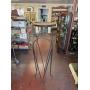 EXTRA TALL METAL & WICKER PLANT STAND, 16" X 55"