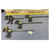 (4 PCS) BAR CLAMPS QUICK GRIP - 1- 6", 3- 12"