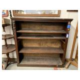 OPEN FRONT VINTAGE BOOKCASE;  48" x 14" x 46"