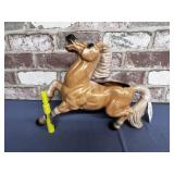 CERAMIC HORSE PLANTER; 14.5" X 10";
