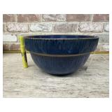 STONEWARE BOWL 10" BLUE SALT GLAZED POTTERY