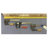 (3 PCS) BAR CLAMPS 6"  -2 PITTSBURGH 6", 1 BESSEY