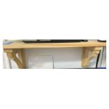 SMALL, UNFINISHED WOODEN WALL SHELF