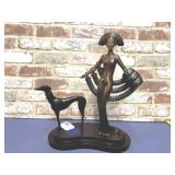 ART DECO BRONZE SCULPTURE "ELEGANCE" BY