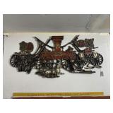 VINTAGE SANGER FIRE DEPT. WALL ART;   ~40" WIDE