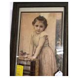 (2 PCS) VINTAGE FRAMED PRINT "YVONNE" BY ARTIST