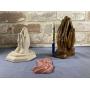 (3 PCS) WOOD CARVED PRAYING HANDS, CERAMIC