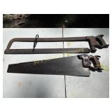 Lot of 2 Vintage Hand Saws