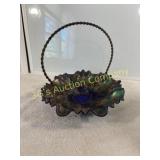 Vintage Fenton Carnival Glass Basket