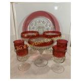 Lot of 8 Indiana Glass Kings Crown Glass