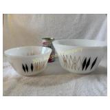 Lot of 2 Federal Glass Mixing Bowls - 1950