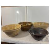 Lot of 4 Pottery Bowls