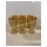 Lot of 6 Jeannette Glass Tumblers Carnival Glass
