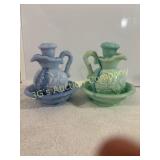 Lot of 2 Avon Milkglass